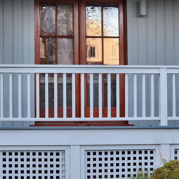 All Arborcoat Water Based Stains except doors we resurfaced and stained custom color