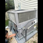 Training our new technician to serve our clients.