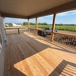 Full cedar deck