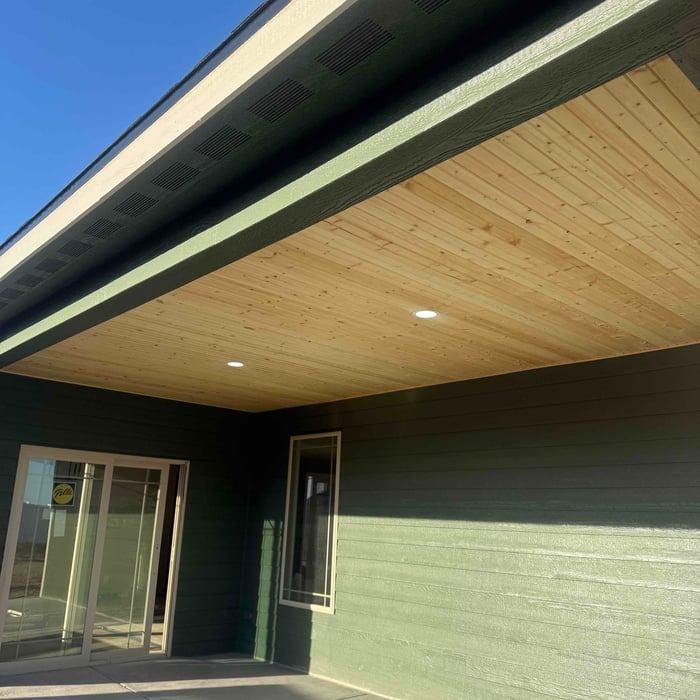 Box car siding ceiling
