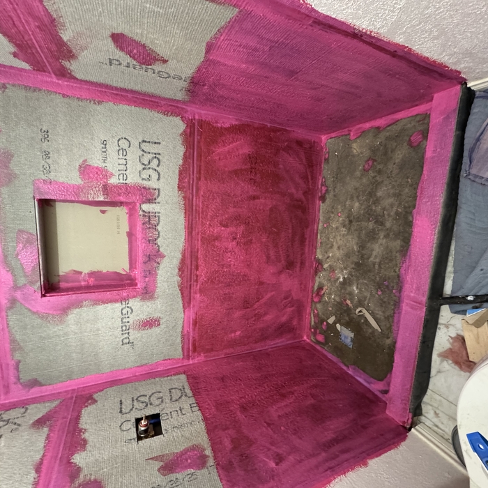Remodeling bathrooms.