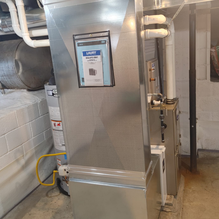 Ductwork installation.