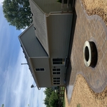 after - new patio with firepit