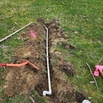 repaired damaged pvc pipe