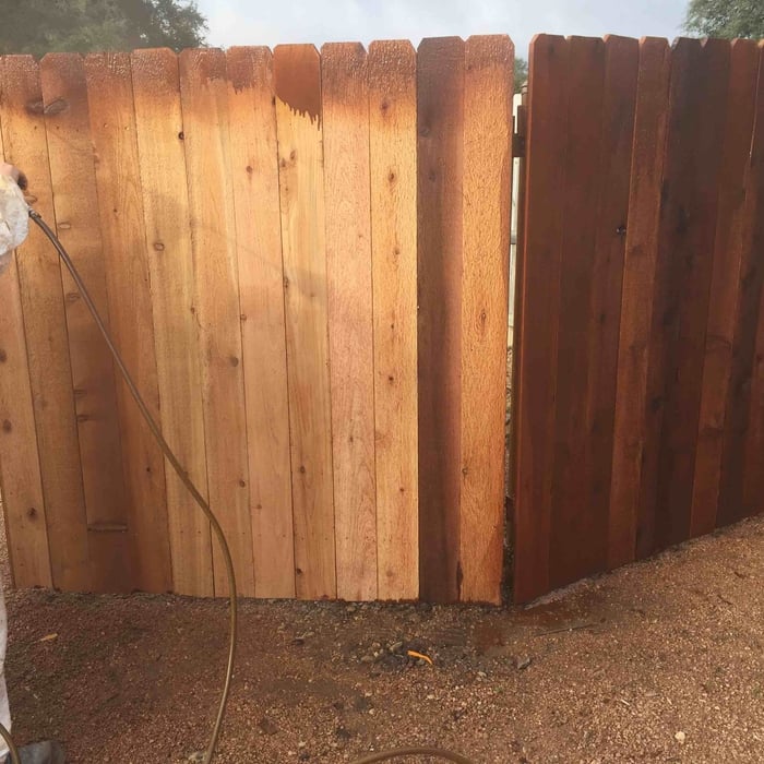 Stain helps protect the fence longer
