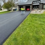 Asphalt driveway install