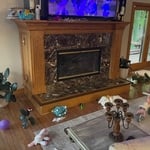 Living room fireplace