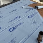 Waterproofing material on top of plywood