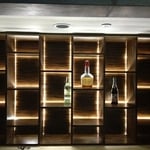 Under cabinet LED rope lighting for bar