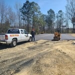 Asphalt parking lot