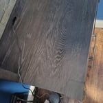 Repaired nightstand top. The damage was fixed keeping the original texture of the top.