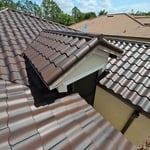 Modern Metal Barrel Metal Tile - Hickory