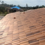 Modern Metal Roofing Tiles - Copper Penny Finish