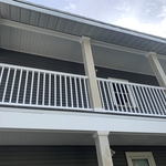 Deck and retaining wall