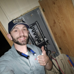 Our technician Mitchell while completing the replacement