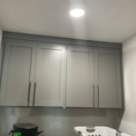 Kitchen and laundry room remodel and added LED wafer lights in living room