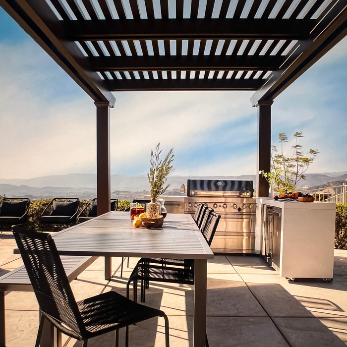 Custom pool deck and pergola