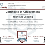 EPA Mold Certificate