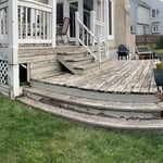 View of old exiting deck.