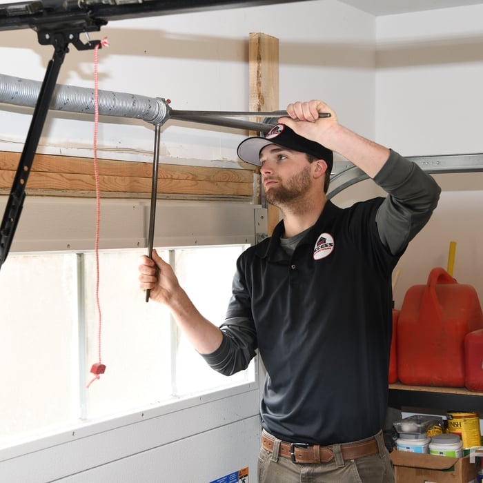 Garage door spring repair