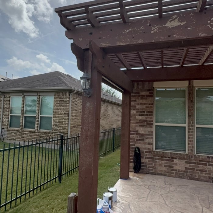 Restaining Pergola