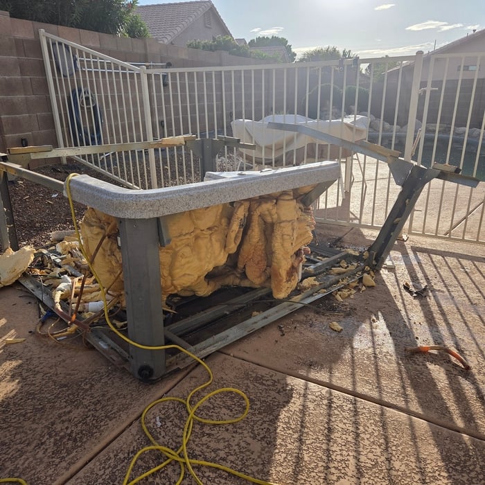 Hot Tub Half Gone