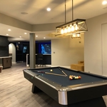 pool table with modern light
