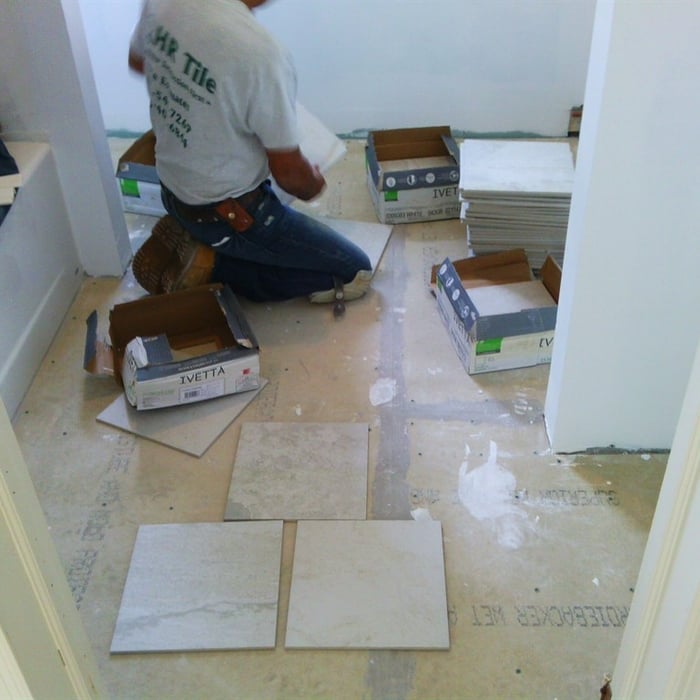 Bathroom floor ....before