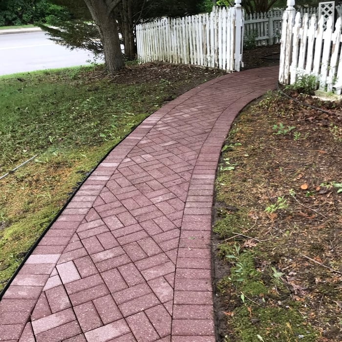 Paver walkway after
