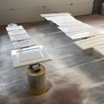 More Prep of Cabinet Doors in Garage
