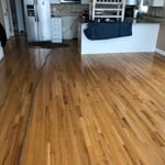 This is another picture of their red oak floors before we refinished them.