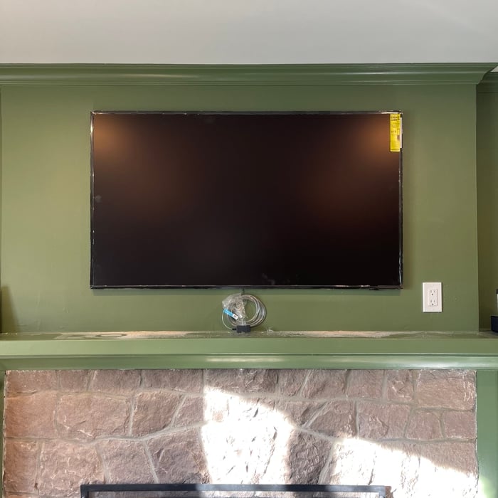 Samsung Frame Over Fireplace