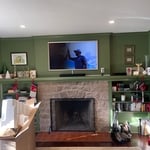 Samsung Frame Over Fireplace
