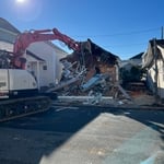 Home demolition project in Lavallette, New Jersey