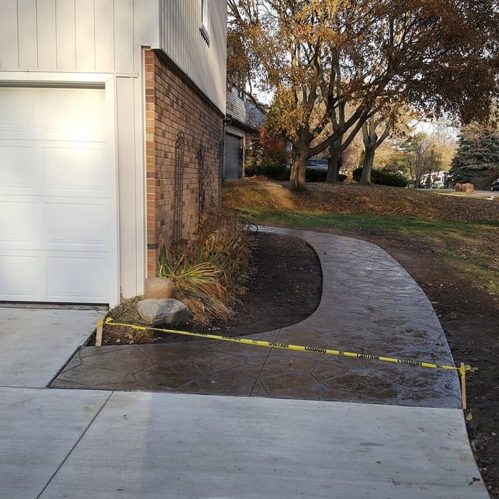 Stamped Concrete Walkway