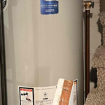 Gas Water Heater in a very tight spot in a basement.