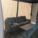 Gazebo and lawn furniture assembly