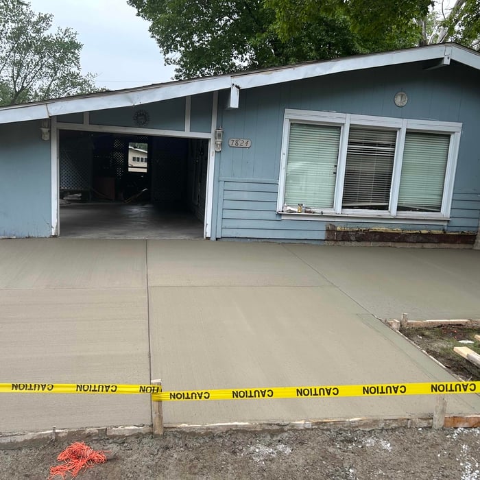 Concrete driveway