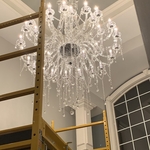 Installed a beautiful chandelier