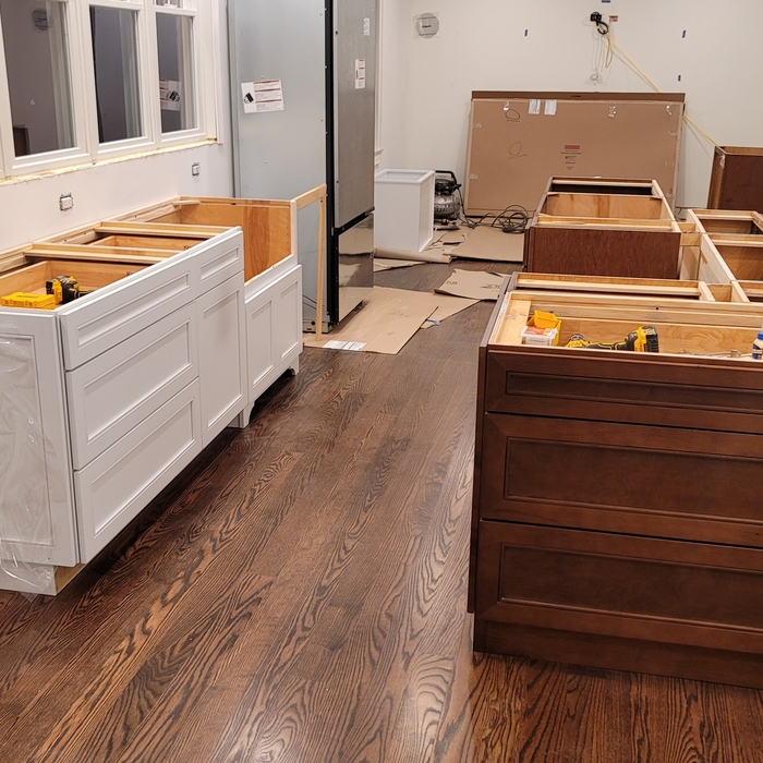Cabinet install, Left
