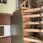 Front patio pour.