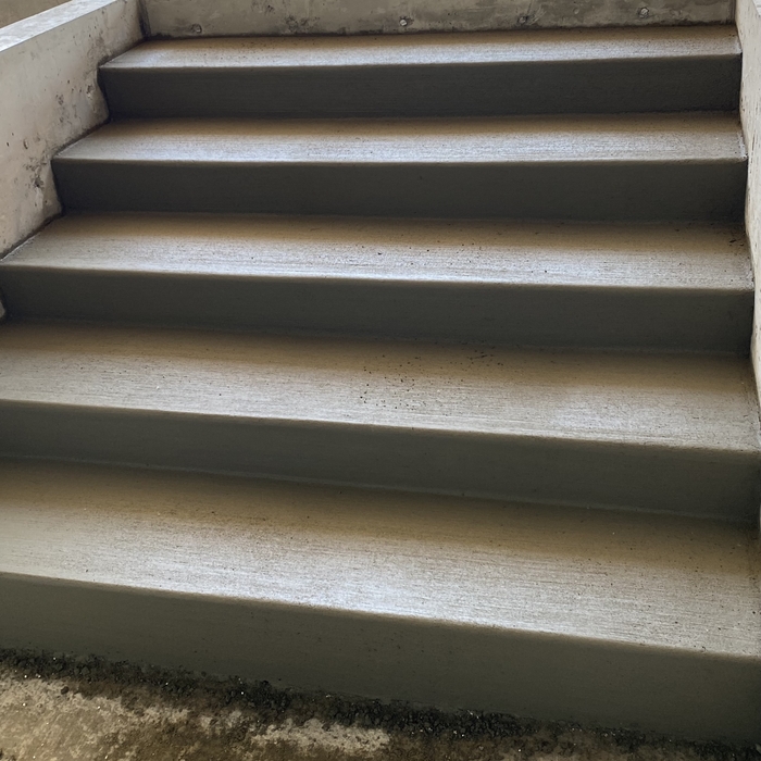 Strip and finish broom stairs.