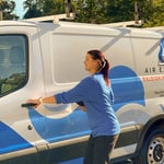 One of our installers heading to a job.