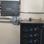 18kw Hybrid Inverter and 31kwh Battery Tower with close loop communications to smart phone