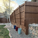 Old leaning wood ties wall