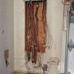 Removed old outdated breaker panel