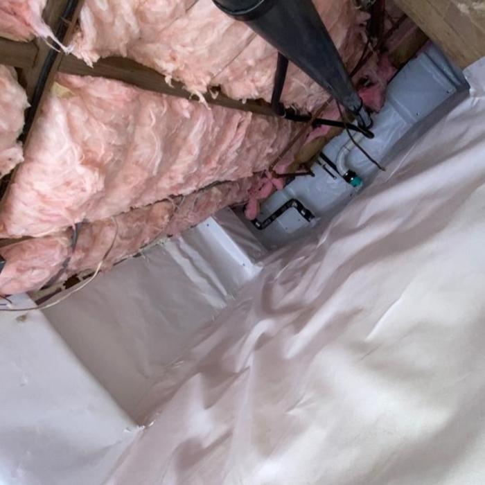 Crawlspace remediation, new insulation & moisture barrier encapsulation