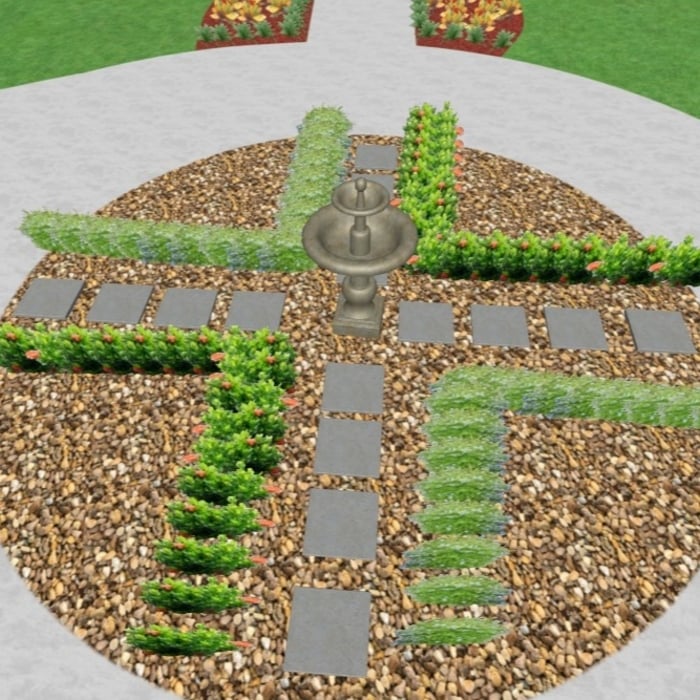 Driveway Island Rendering