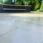 Stone patio and seat