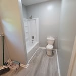 Kitchen Cabinet Refinish, bathroom remodel, celing texture strip and re texture.